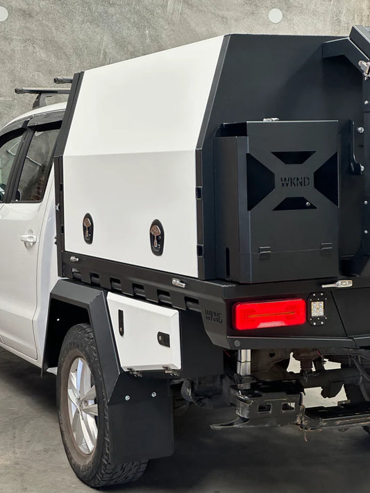 WKND Dual Cab Jackoff Touring Canopy and Tray - Drive Away Combo