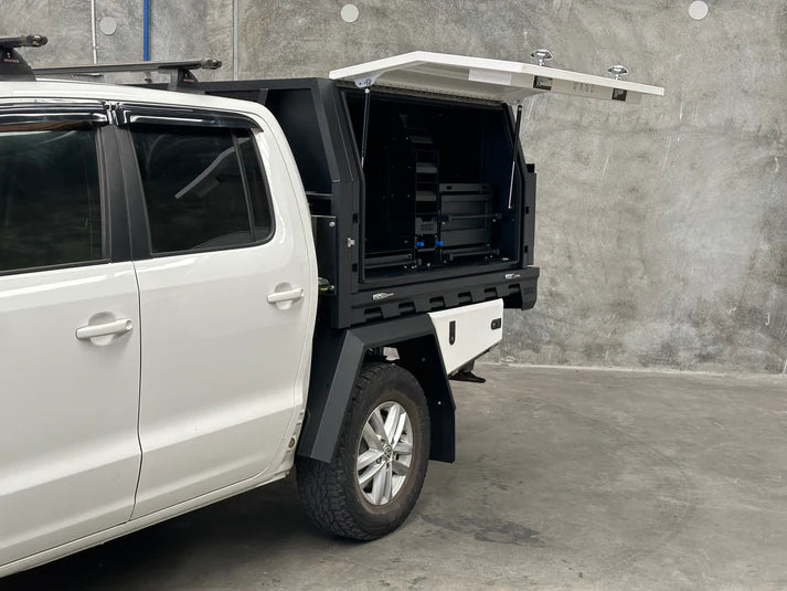 WKND Dual Cab Jackoff Touring Canopy and Tray - Drive Away Combo