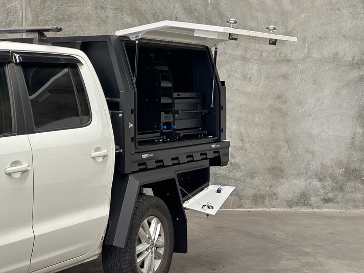WKND Dual Cab Jackoff Touring Canopy and Tray - Drive Away Combo