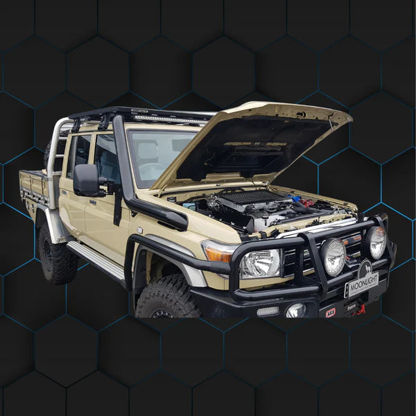 Moonlight Toyota Landcruiser VDJ70 Series - Pre Facelift 4" Cut In Stainless Steel Snorkel- Factory Replacement