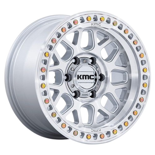 KMC GRS KM549 GLOSS SIILVER WITH MACHINED FACE