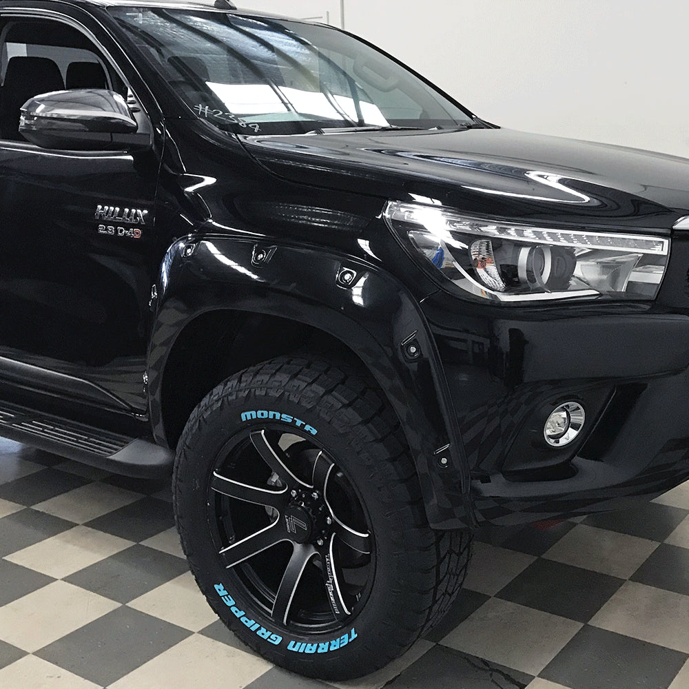 HILUX 10/201508/2018 FLARES V30 FRONT SET 30MM WIDE precision