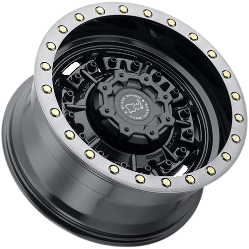 BLACK RHINO ABRAMS GLOSS GUNBLACK W/MACHINED LIP