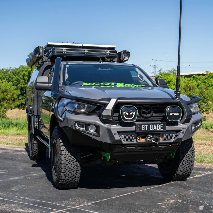 MAZDA BT50 2020 ONWARDS STAINLESS SNORKEL AND ALLOY POD FILTER AIRBOX KIT (SHORT & MID ENTRY AVAILABLE)