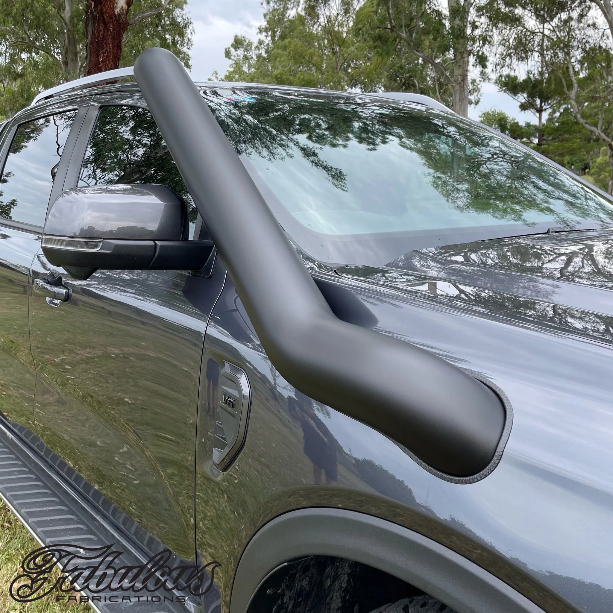 Ford Ranger Next Gen 5 Inch Mid Entry Stainless Snorkel, Alloy Washer Bottle and Alloy Airbox Kit