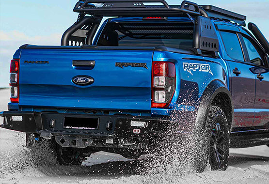 Ford Raptor Rear Rails FORD RAPTOR PX - REAR BARS – precision-offroad-4x4