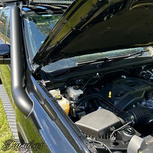FORD RANGER NEXT GEN 4 INCH STAINLESS SNORKEL AND ALLOY WASHER BOTTLE KIT (SHORT & MID ENTRY AVAILABLE)