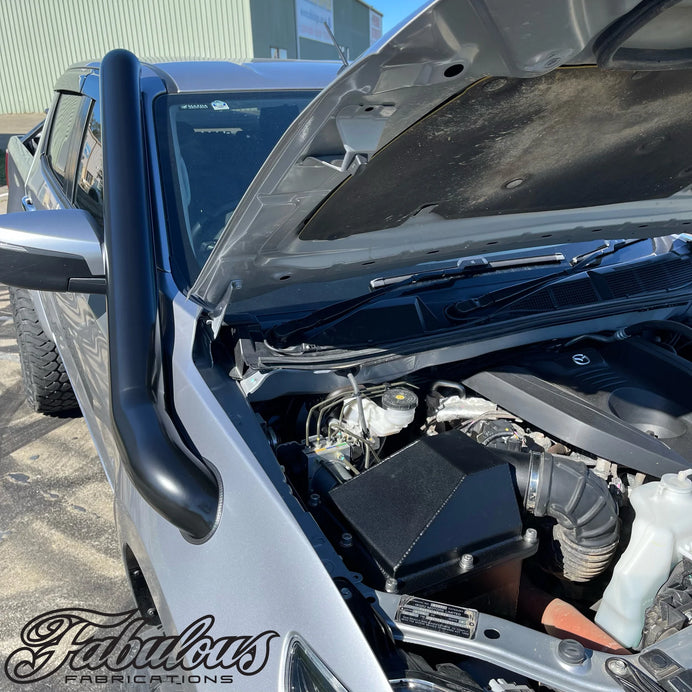 Mazda BT50 2020 Onwards Mid Entry Stainless Snorkel and Alloy Panel Filter Airbox Kit