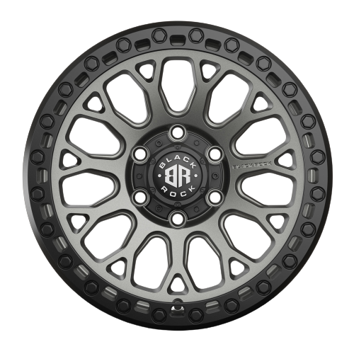 Black Rock Spider Gunmetal Grey Black Ring