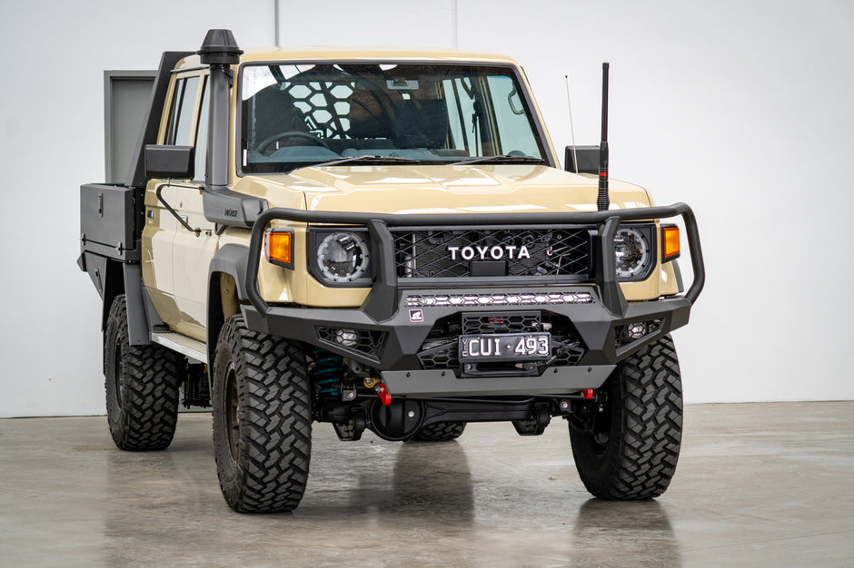 Toyota LC 70 Series Bullbar (FACELIFT) – precision-offroad-4x4