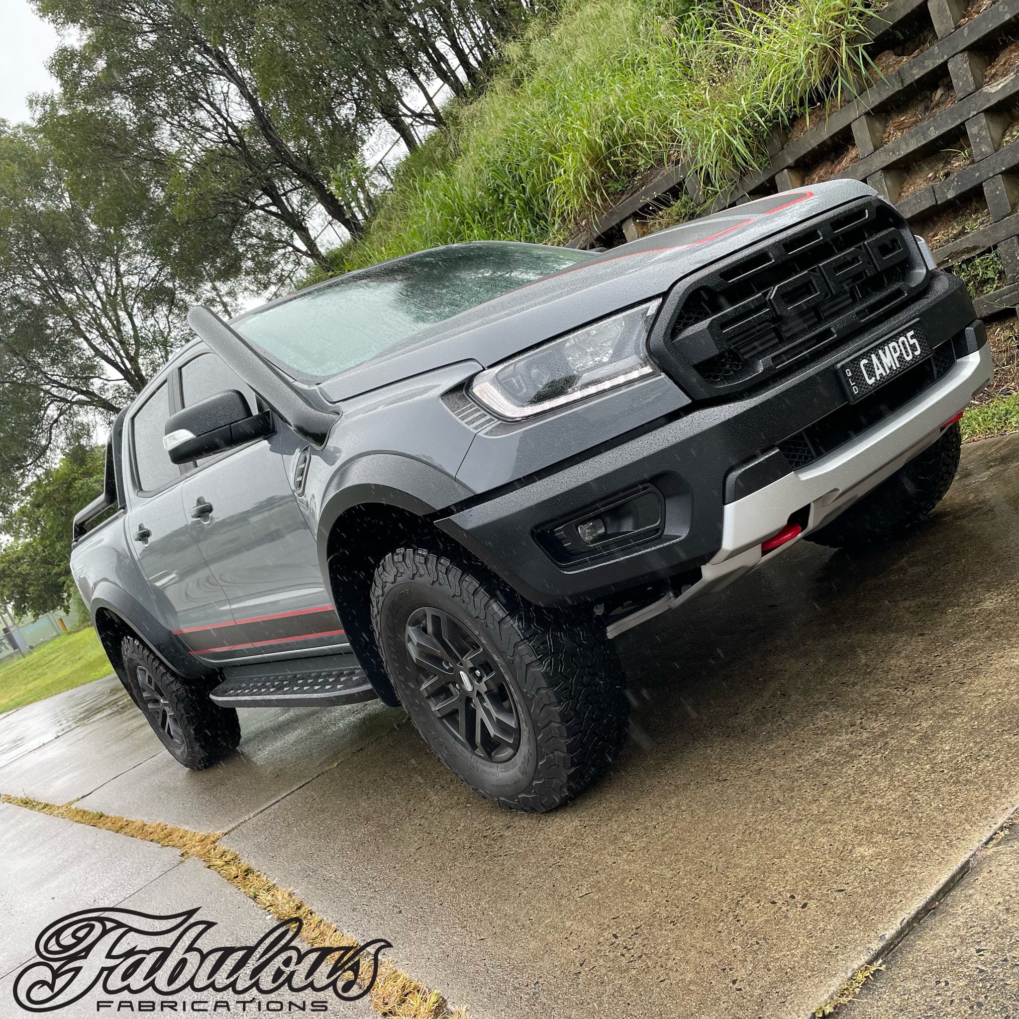 Ford Ranger Raptor Short Entry Stainless Snorkel and Alloy Airbox Kit