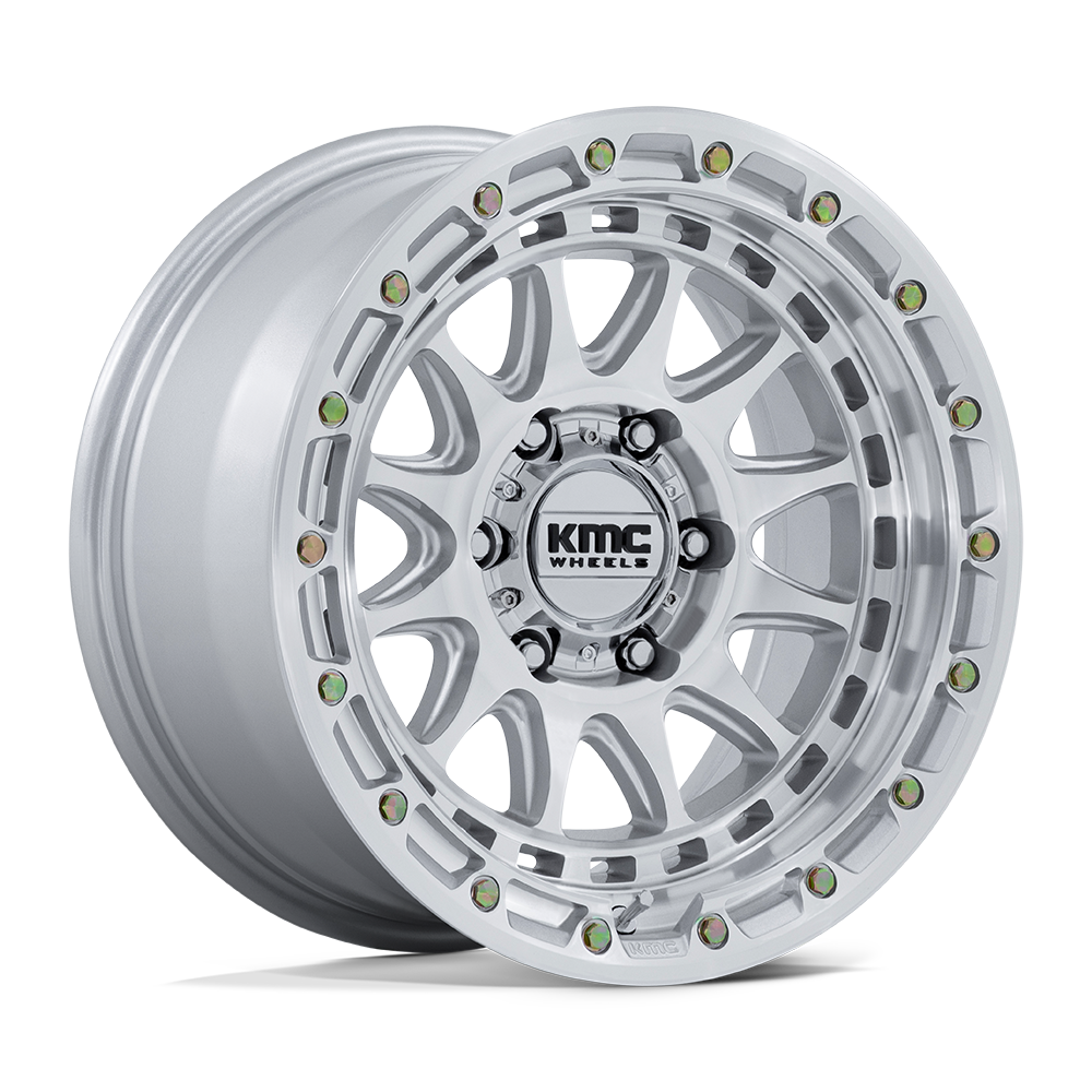 KMC CRUX KM556 GLOSS SILVER MACHINED FACE