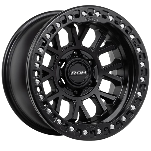 ROH BL01 BLACK W/ BLACK TRUE BEADLOCK RING (SILVER BOLTS)