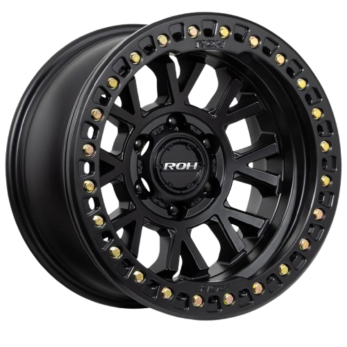 ROH BL01 BLACK W/ BLACK TRUE BEADLOCK (GOLD BOLTS)