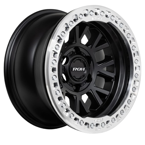 ROH BL01 BLACK W/ MACHINED TRUE BEADLOCK (SILVER BOLTS)