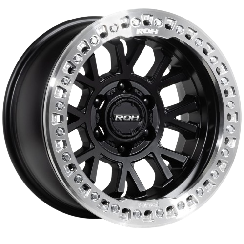 ROH BL01 BLACK W/ MACHINED TRUE BEADLOCK (SILVER BOLTS)