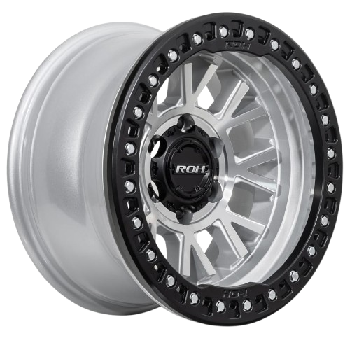 ROH BL01 MACHINED W/ BLACK TRUE BEADLOCK RING (SILVER BOLTS)