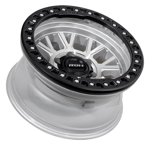 ROH BL01 MACHINED W/ BLACK TRUE BEADLOCK RING (SILVER BOLTS)