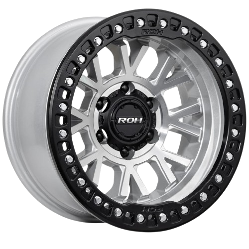 ROH BL01 MACHINED W/ BLACK TRUE BEADLOCK RING (SILVER BOLTS)