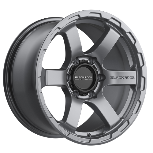 Black Rock Grip Satin Gunmetal Grey