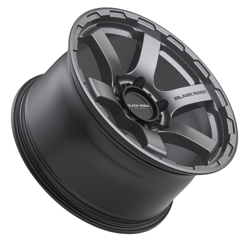 Black Rock Grip Satin Gunmetal Grey