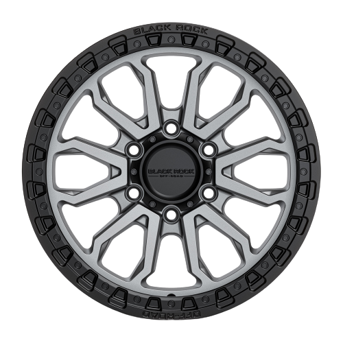 Black Rock Cobra Gunmetal Grey Black Ring