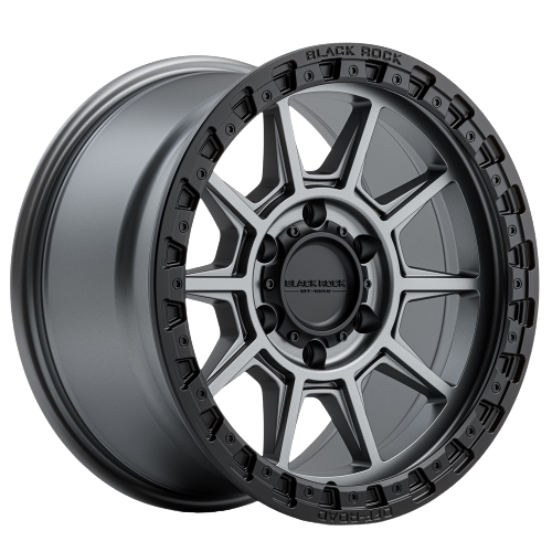 Black Rock Gunner Gunmetal Grey Black Ring