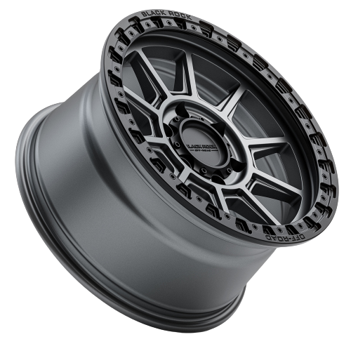 Black Rock Gunner Gunmetal Grey Black Ring