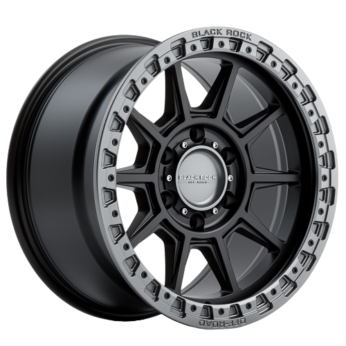 Black Rock Gunner Satin Black Gunmetal Grey Ring