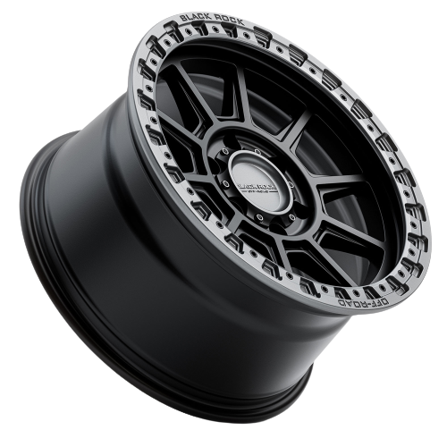 Black Rock Gunner Satin Black Gunmetal Grey Ring