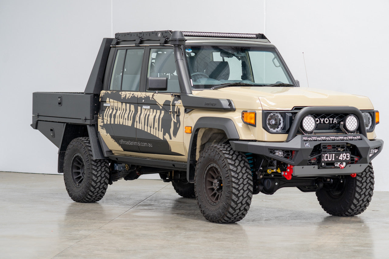 Offroad Animal Rock Sliders Welded Assembly, suitable for Toyota Land Cruiser 78 and 79 Series, 2007 To current