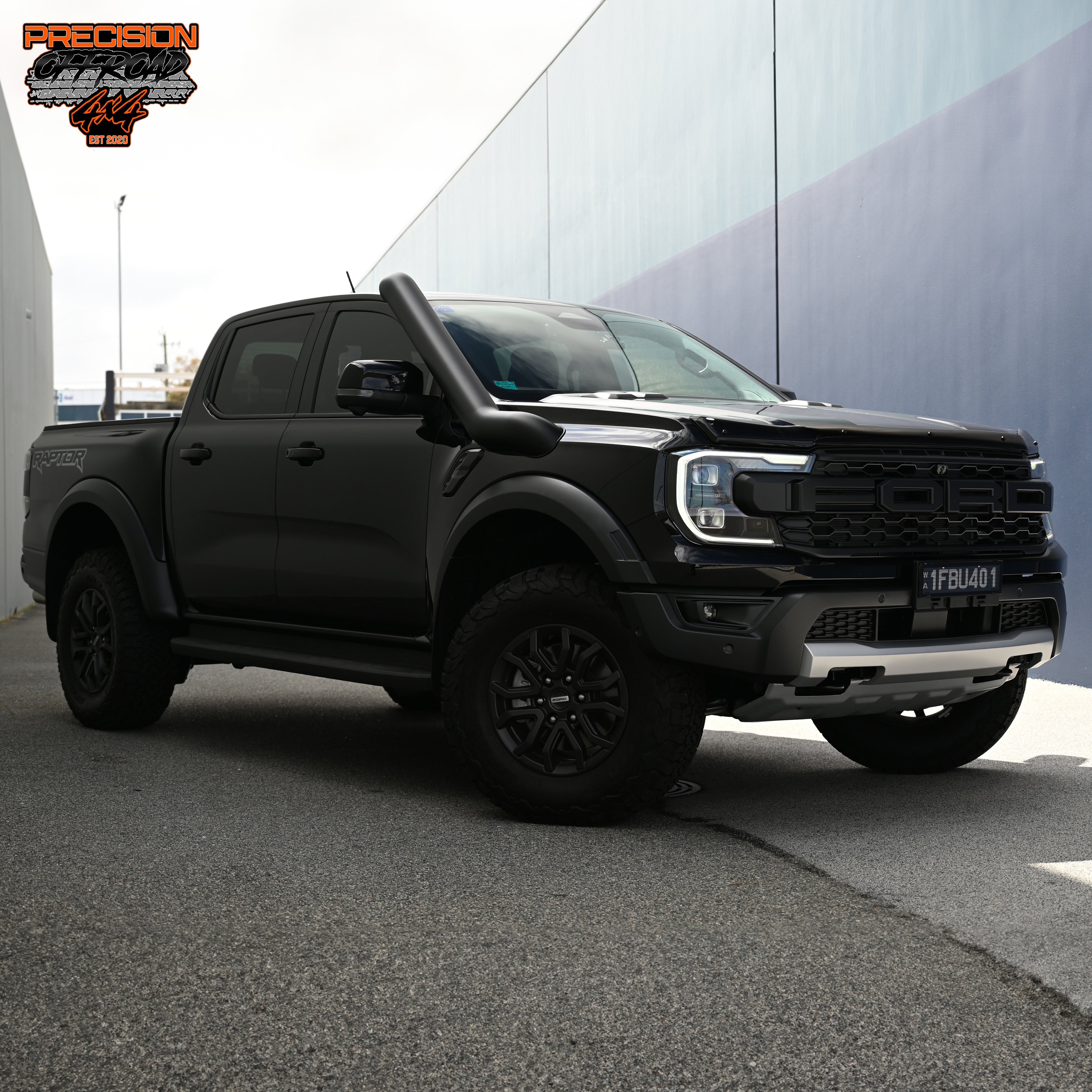 Ford Ranger Raptor Next Gen 5 Inch Mid Entry Stainless Snorkel and Twin Intake Alloy Airbox Kit