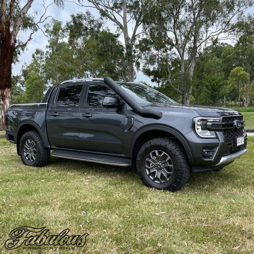 Ford Ranger Next Gen 5 inch Mid Entry Stainless Snorkel and Alloy Washer Bottle Kit