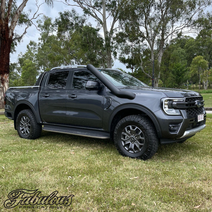 Ford Ranger Next Gen 5 inch Mid Entry Stainless Snorkel and Alloy Washer Bottle Kit