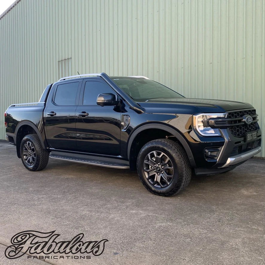 Ford Ranger Next Gen 4 Inch Short Entry Stainless Snorkel, Alloy Washer Bottle and Alloy Airbox Kit