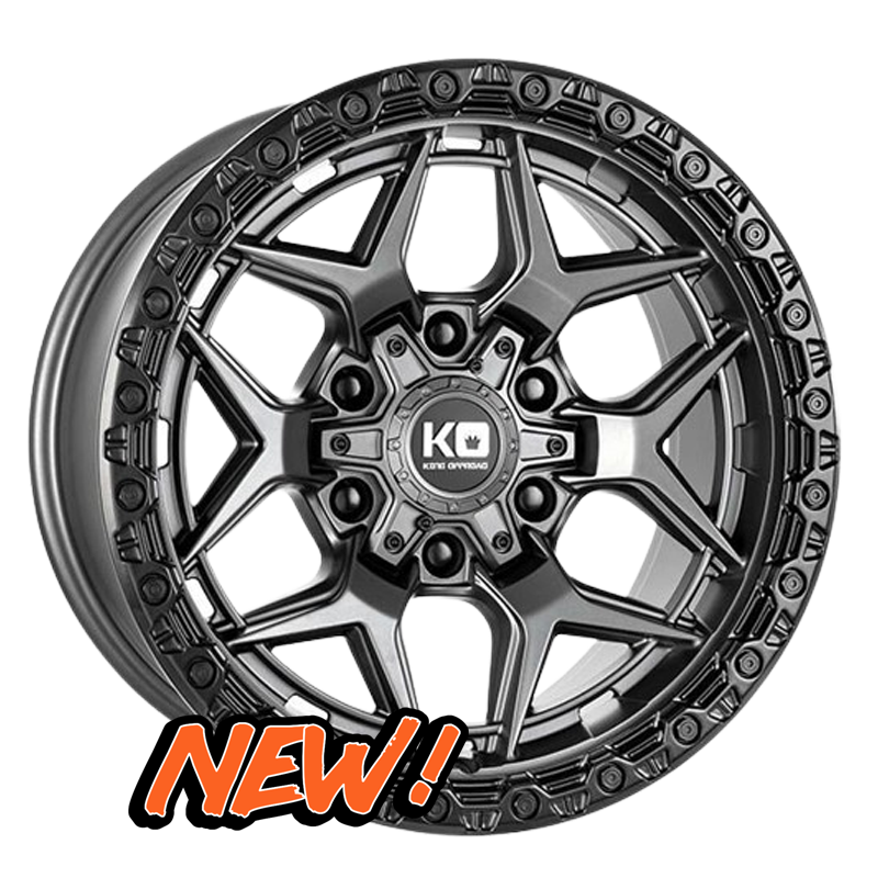 King Wheels Growler Matte Titanium - Black Bead Ring