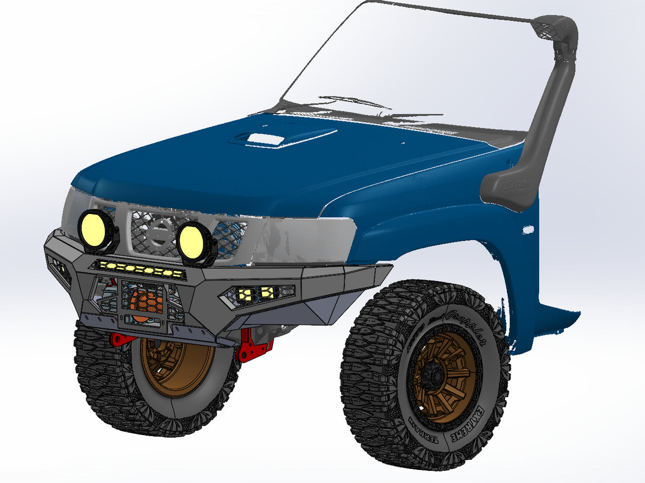 Offroad Animal Predator bull bar to suit, Nissan GU Patrol Y61, S4 2005-2016