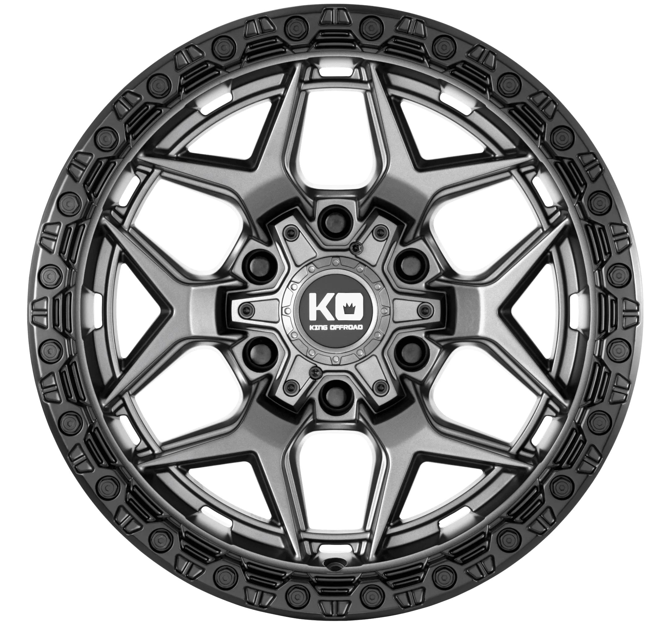 King Wheels Growler Matte Titanium - Black Bead Ring