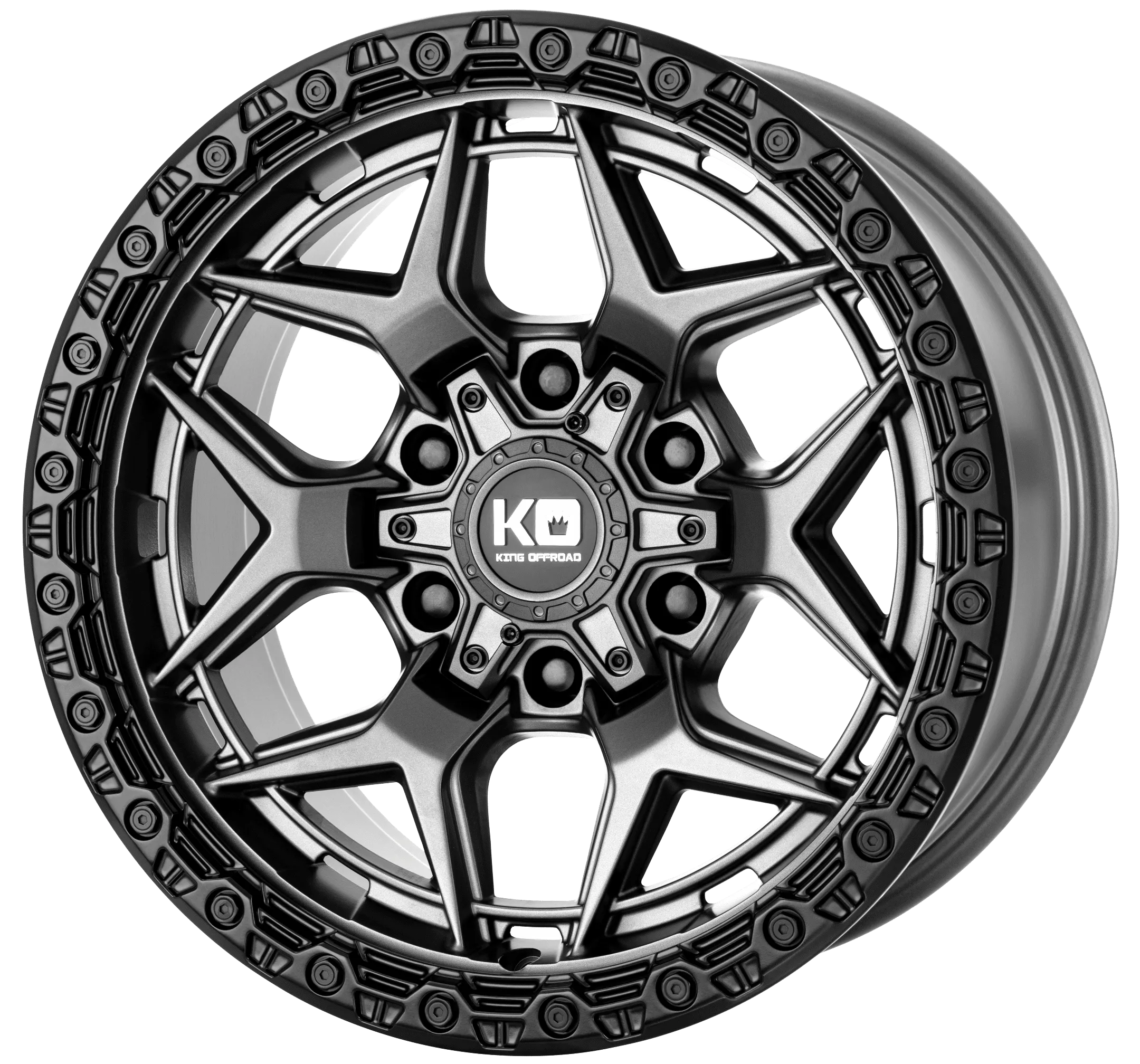 King Wheels Growler Matte Titanium - Black Bead Ring
