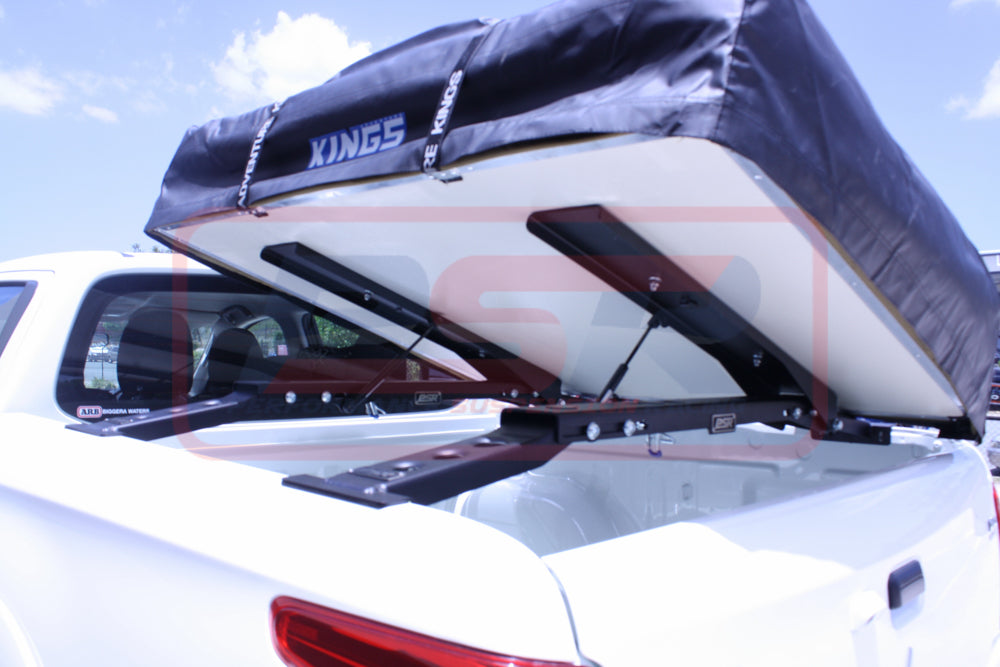 PSR 4X4 - Roof Top Tent Complete Tilt System (Full kit, Baja Rack Style) with 1/4 Height Narrow Leg Set of 4 - Ford Next Gen Ranger  / Raptor