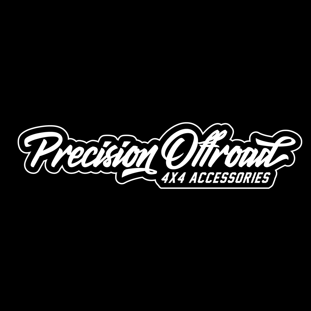 PRECISION OFFROAD WHITE OUTLINE STICKER Precision offroad 4x4 precision-offroad-white-outline-sticker-precision-offroad-4x4