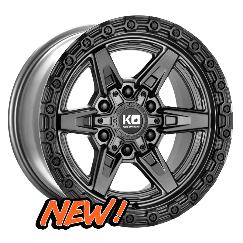 Kings Wheels Titan Matte Titanium – Black Bead Ring
