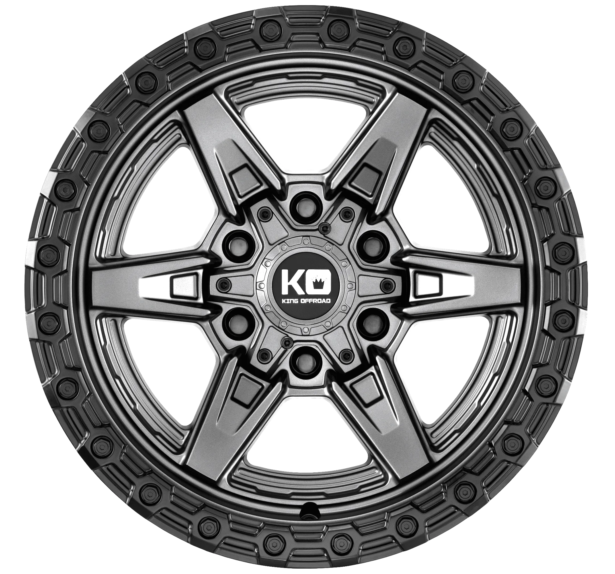 Kings Wheels Titan Matte Titanium – Black Bead Ring