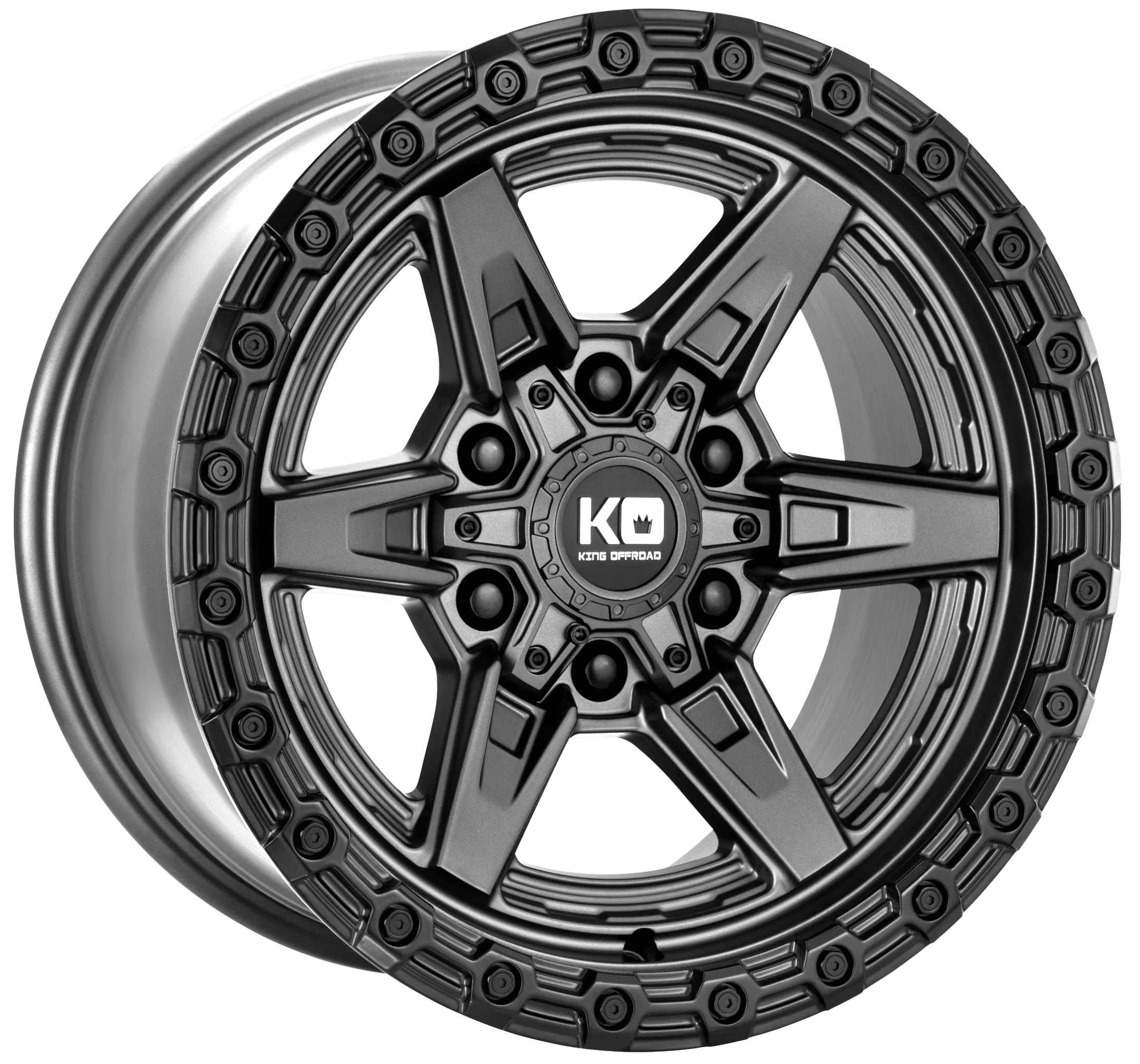 Kings Wheels Titan Matte Titanium – Black Bead Ring