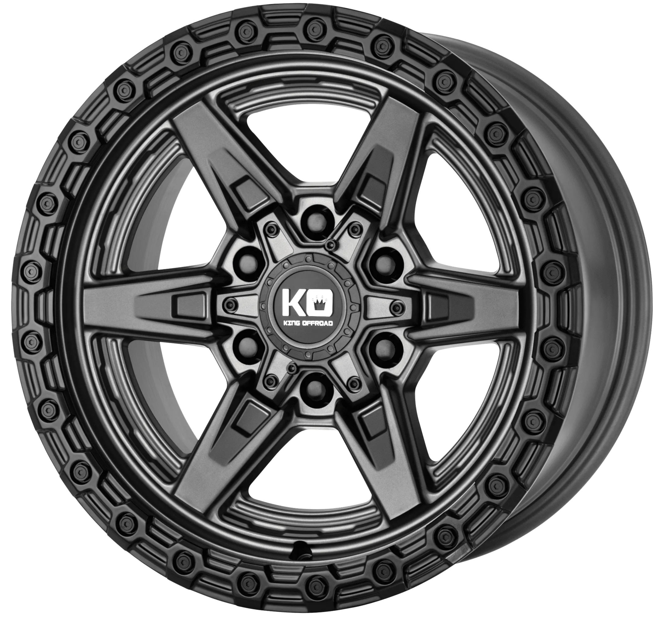 Kings Wheels Titan Matte Titanium – Black Bead Ring