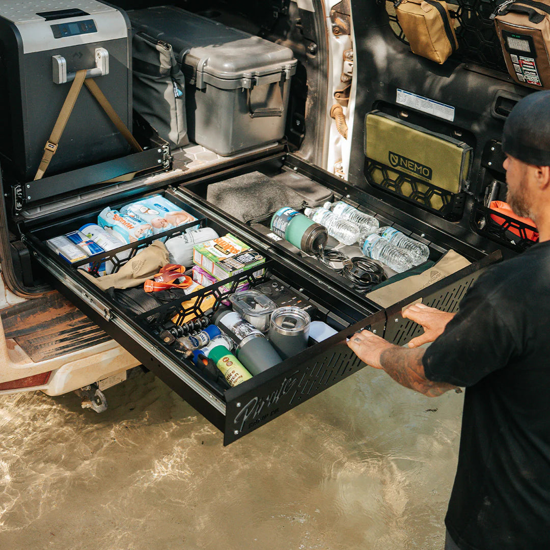 PIRATE CAMP CO - SLIMLINE SERIES LOW PROFILE DRAWER SYSTEM - TOYOTA PRADO 150 SERIES