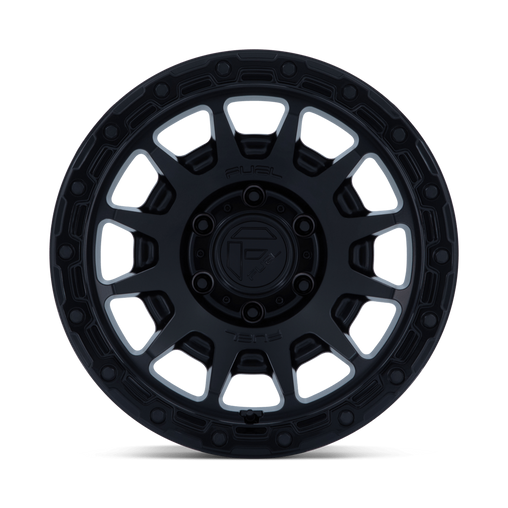 FUEL FC884 FORTRESS - MATTE BLACK W/ GLOSS BLACK LIP