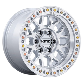 KMC GRS KM549 GLOSS SIILVER WITH MACHINED FACE