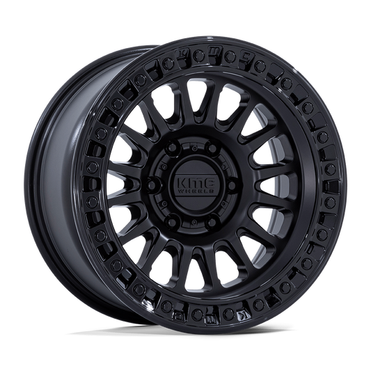 KMC KM552 MATTE BLACK W/ GLOSS BLACK LIP