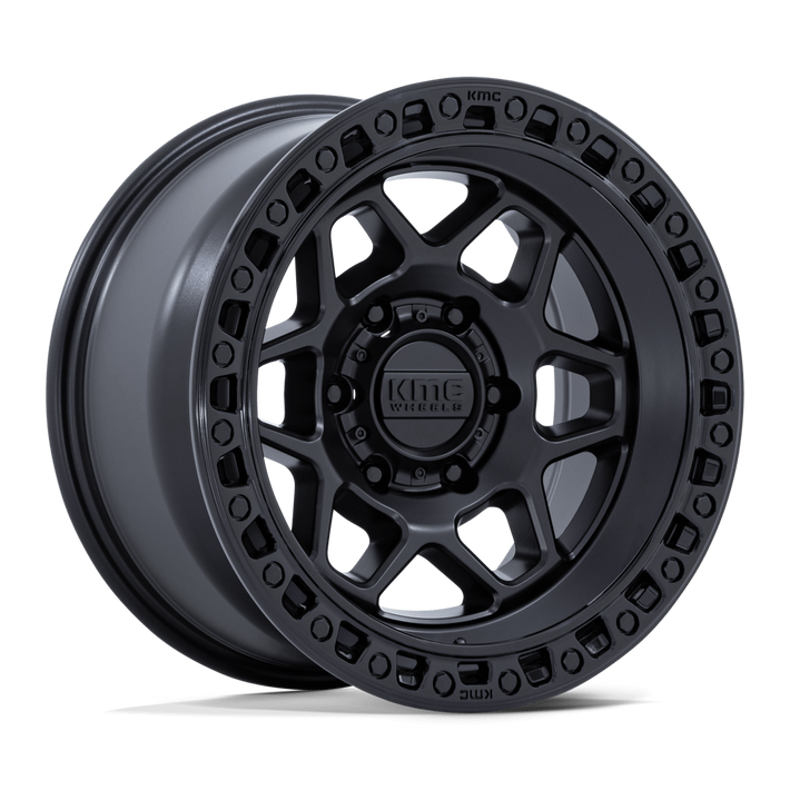 KMC KM553 TORX - MATTE BLACK W/ GLOSS BLACK LIP